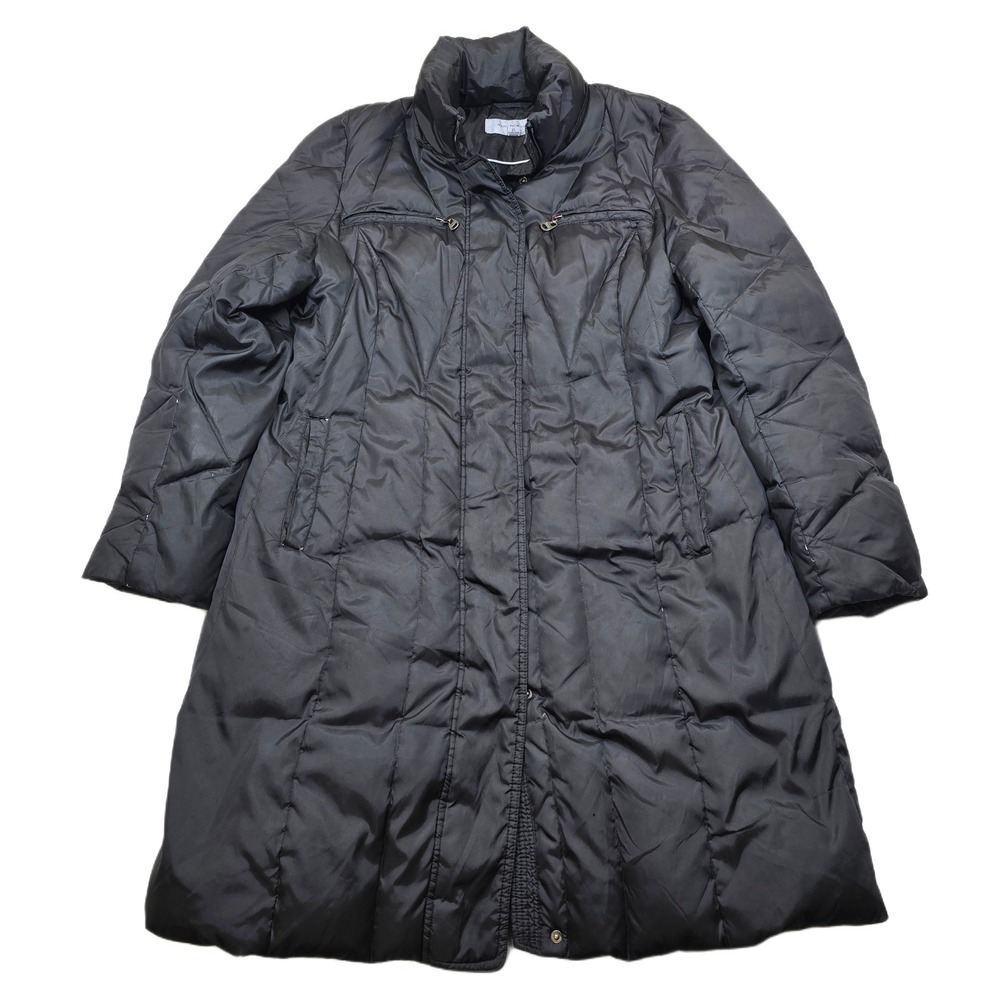 MARC‎ NEW YORK Down Puffer Coat Womens XL Black Waterfowl Feathers Jacket